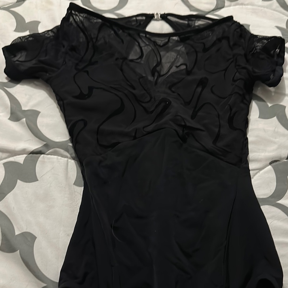 Elegant Black Mesh Dress